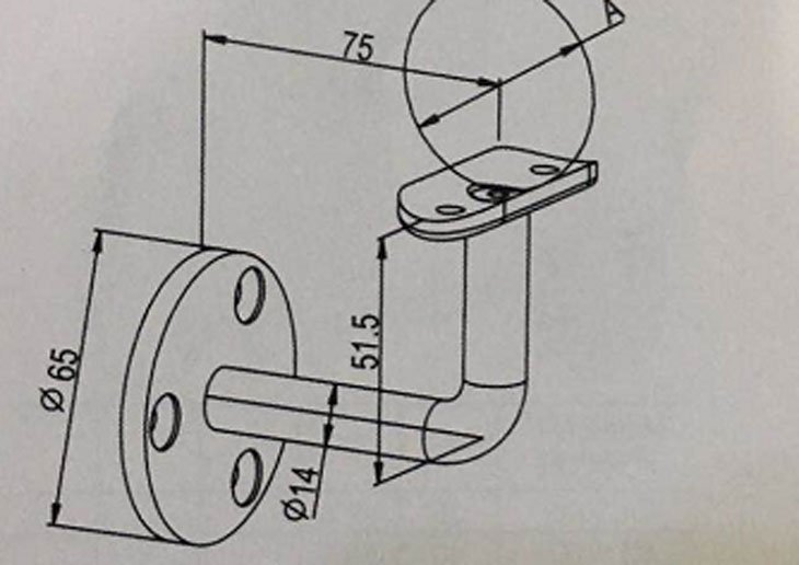 180度扶手托架 結(jié)構(gòu)圖